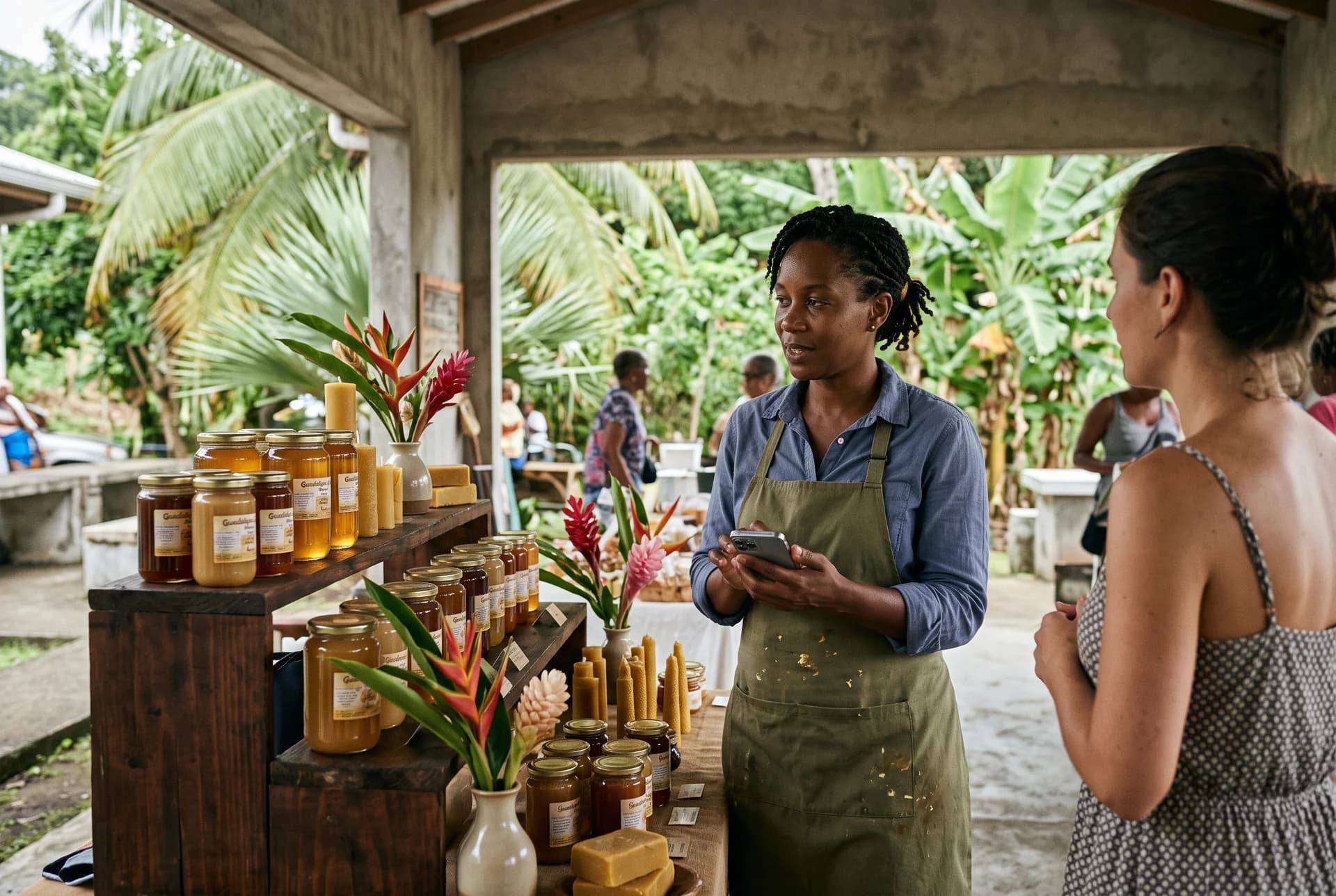 Illustration : une professionnelle valorise une production locale en Guadeloupe
